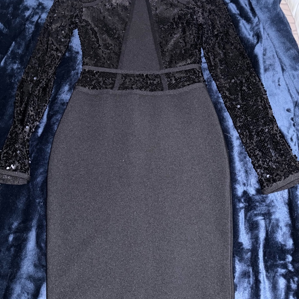 Elegant Black Sequin Dress